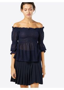 Bardot, Damen Off-Shoulder Top 'ASPEN SHIRRED', Dunkelblau