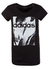 adidas Performance, Damen T-Shirt 'Essentials Season', Schwarz / Weiß