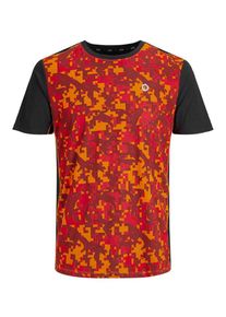 Jack & Jones JACK & JONES, Herren T-Shirt, Dunkelorange / Pastellrot / Schwarz
