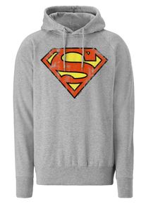 logoshirt, Herren Sweatshirt 'Superman', Gelb / Grau / Rot
