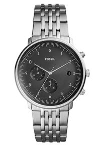 Fossil, Herren Chronograph, Schwarz / Silber
