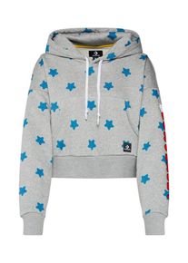 Converse, Damen Sweatshirt 'Converse x HELLO KITTY BOXY PO WHITE MULTI', T&uuml;rkis / Grau / Rot