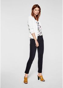 s.Oliver BLACK LABEL, Damen Bluse, Dunkelblau / Gelb / Pastellrot / Wei&szlig;