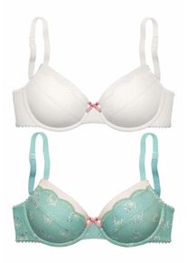 Petite Fleur, Damen Bügel-BH, Beige / Mint