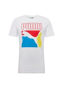 Puma, Herren Shirt 'Graphic Box Logo', Blau / Rot / Weiß