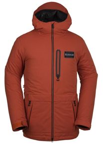 Volcom, Herren Snowboardjacke 'Analyzer Ins', Rostbraun / Schwarz / Wei&szlig;