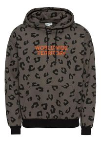 Your Turn YOURTURN, Herren Sweatshirt, Khaki / Orange