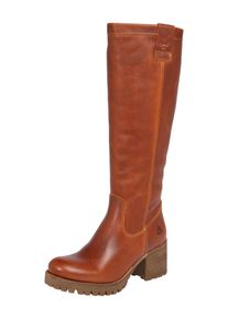 Bullboxer, Damen Lederstiefel mit Absatz, Cognac