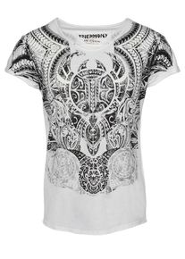Trueprodigy, Herren T-Shirts 'Maori Culture', Schwarz / Weiß