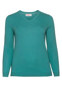 sheego Basic, Damen Pullover, T&uuml;rkis