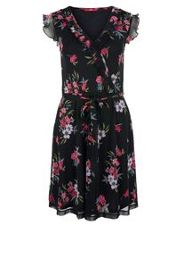 s.Oliver RED LABEL, Damen Sommerkleid, Gr&uuml;n / Pink / Schwarz