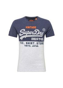 Superdry, Herren Shirt, Dunkelblau / Wei&szlig;
