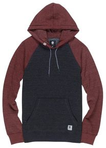 Element, Herren Kapuzenpullover 'Meridian Block', Weinrot / Schwarz