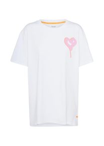 Marc O'Polo Marc O'Polo DENIM, Damen T-shirt mit Neondruck, Altrosa / Wei&szlig;