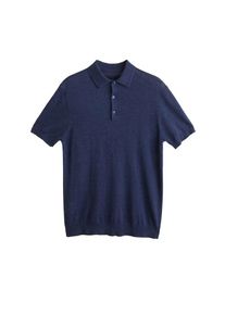 Mango Man, Herren Poloshirt 'Andrew', Blaumeliert