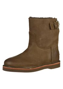 Shabbies Amsterdam, Damen Stiefelette, Rostbraun / Oliv