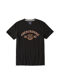 Abercrombie & Fitch Abercrombie & Fitch, Herren Shirt 'SS TECH LOGO RUGBY TRO', Schwarz