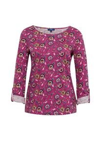 Tom Tailor, Damen Langarmshirt, Dunkelgelb / Pink