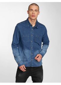 Just Rhyse, Herren Hemd Suyo in Jeans-Optik, Blau