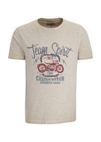 Camel Active, Herren T-Shirt, Sand / Blau / Weinrot