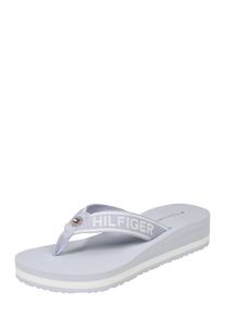 Tommy Hilfiger, Damen Badepantolette, Hellblau / Wei&szlig;