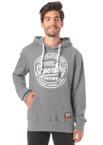 Superdry, Herren Kapuzenpullover 'World Wide Ticket Type', Grau