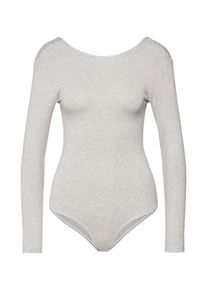 ABOUT YOU, Damen - Shirts & Tops 'Ronja Body', Graumeliert / Weiß
