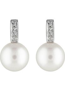 Christ, Damen Ohrstecker, Silber / Perlweiß