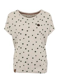 Naketano, Damen T-Shirt, Hellbeige / Schwarz