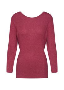 Object, Damen Pullover 'OBJBROOKLYN RIB 3/4 KNIT TOP', Pink