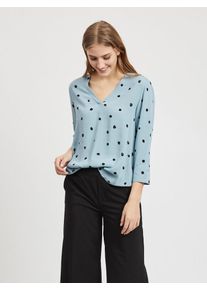Object, Damen Shirt 'Bay', Rauchblau / Schwarz