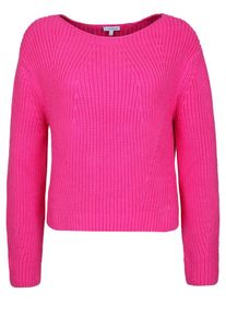 Better Rich, Damen Strickpullover 'Crew boxy rib', Neonpink
