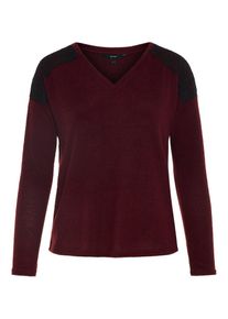 Véro Moda VERO MODA, Damen Pullover, Weinrot / Schwarz