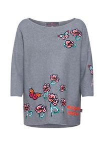 LIEBLINGSST&Uuml;CK LIEBLINGSST&Uuml;CK, Damen Strickpullover 'Patricia', Hellgrau / Gr&uuml;n / Pink
