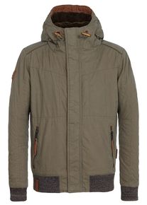 Naketano, Herren Jacke 'Kommt Ein Ei mit 1, 2, 3', Braunmeliert / Oliv