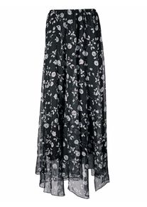 Heine, Damen Druckrock, Schwarz