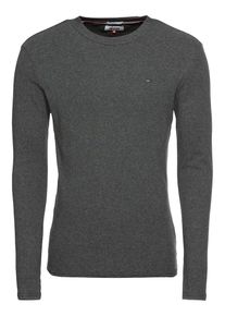 Tommy Jeans, Herren Langarmshirt 'TJM RIB LONG SLEEVE TEE', Dunkelgrau