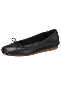 Clarks, Damen Ballerina 'Freckle ice' aus Leder, Braun / Schwarz