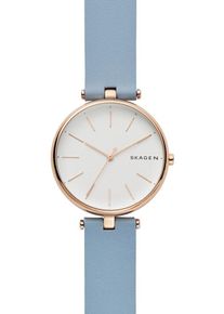 Skagen, Damen Quarzuhr 'SIGNATUR', Rauchblau / Rosegold