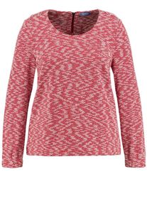 SAMOON, Damen Langarmshirt, Rot / Weiß