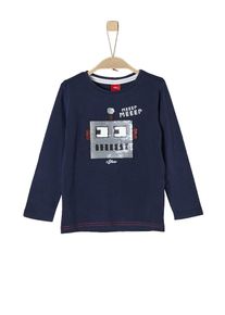 s.Oliver Junior, Langarmshirt, Dunkelblau / Rostbraun / Silber