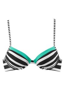 Kangaroos, Damen Push-up Top, Jade / Schwarz / Weiß