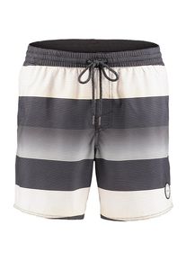 O`Neill O'NEILL, Herren Shorts 'PM SANTA CRUZ STRIPE', Grau / Schwarz / Wei&szlig;