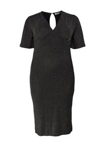 Only Carmakoma, Damen Kleid, Graumeliert / Schwarz