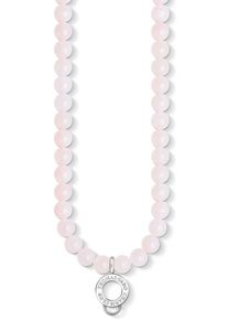 Thomas Sabo, Damen Kette mit Anhänger 'X0237-034-9-L60', Rosa / Silber