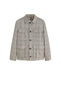 Mango Man, Herren Jacke 'Sahara', Dunkelgrau