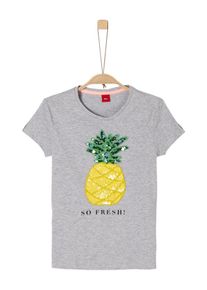 s.Oliver Junior, Mädchen Shirt, Gelb / Graumeliert / Grün
