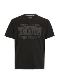 s.Oliver RED LABEL, Herren Shirt, Dunkelgrau / Schwarz