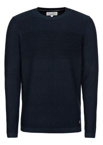 Tom Tailor Denim, Herren Pullover 'structure mix basic plus crew', Navy