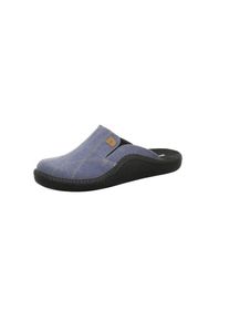 Romika, Herren Hausschuhe, Rauchblau / Schwarz
